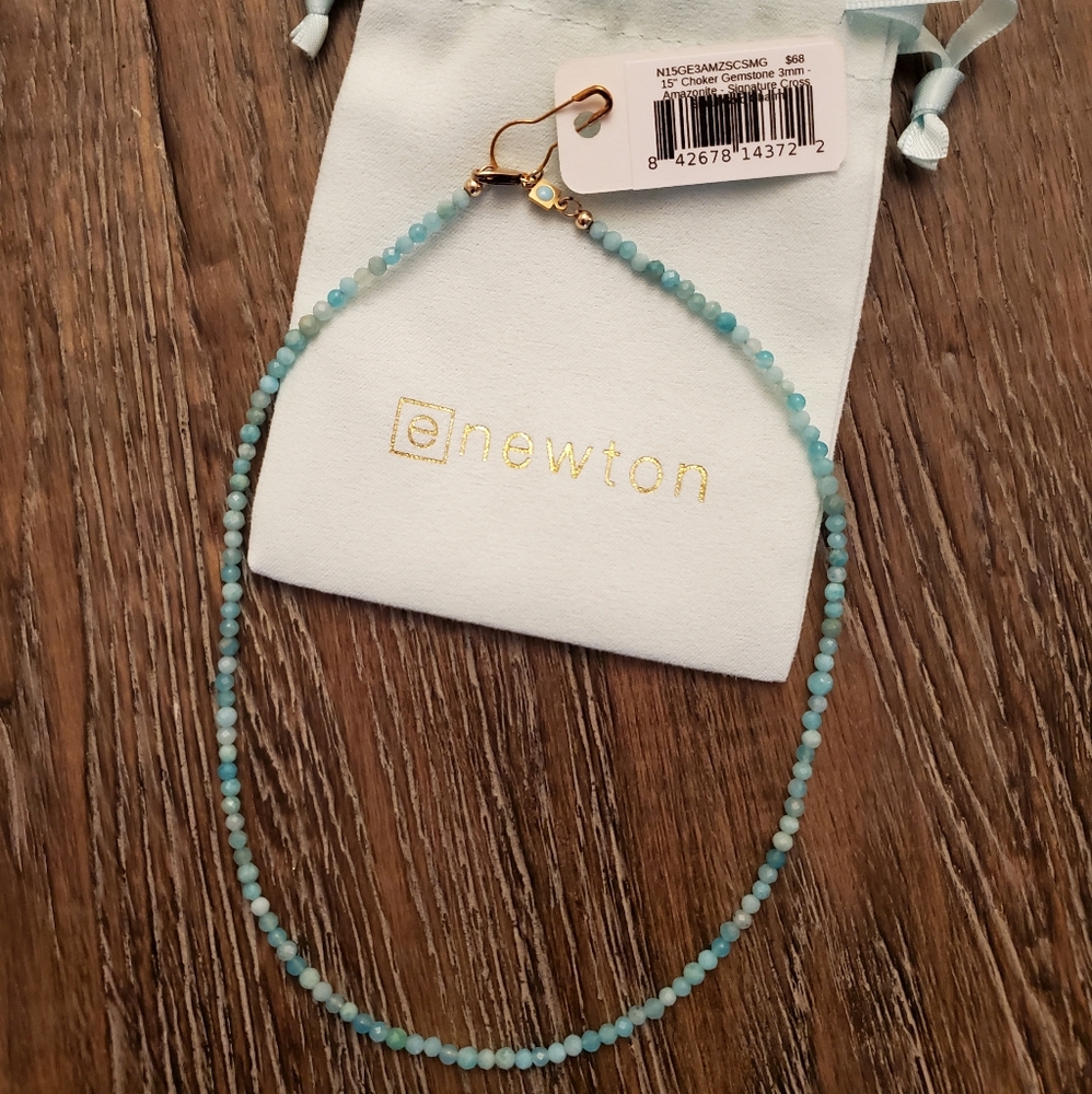eNewton Brand 15" - Choker Gemstone 3mm - Amazonite